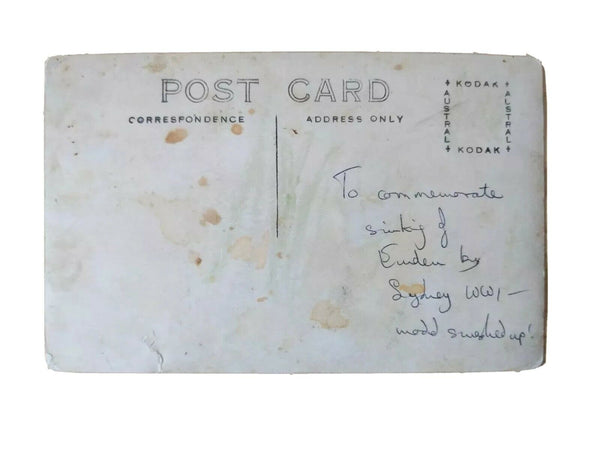 Australia Cocos Keeling Is Postcard Commemorating Sinking Emden by HMAS Sydney