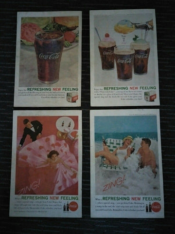 Coca-Cola 1961 Four different advertisements
