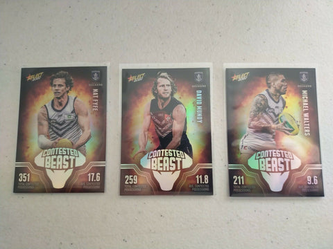 2020 Select Footy Stars Contested Beast Fremantle Team Set Of 3 Cards