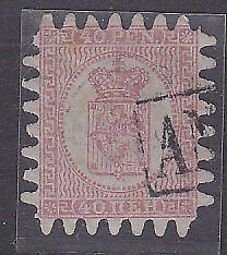 Finland Michel 9B 40p pink on lilac