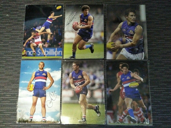 Lot Of Western Bulldogs Memorabilia Including Hat, 40+ Signed Photos, Cards