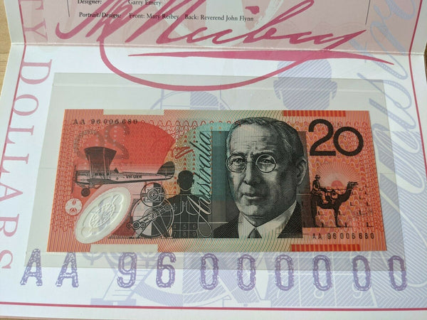 1996 $5, $10 ,$20 Deluxe Banknote Folders Black Serial Numbers cat $410