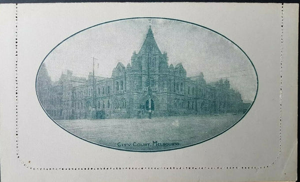 Australia Letter card 1d KGV City Court Melbourne ACSC LC 18-35