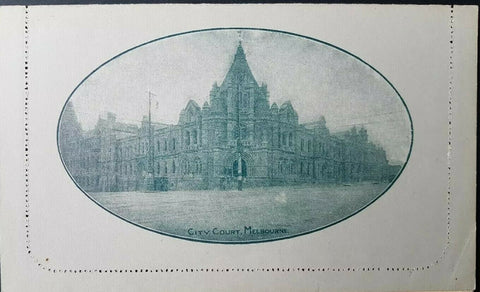Australia Letter card 1d KGV City Court Melbourne ACSC LC 18-35