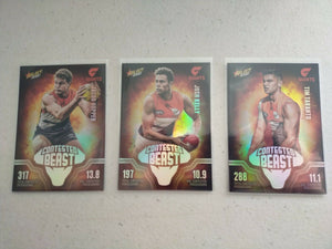 2020 Select Footy Stars Contested Beast GWS Giants Team Set Of 3 Cards