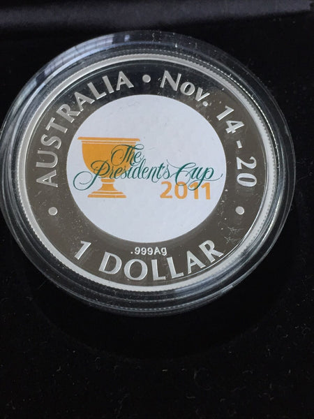 2011 “The Presidents Cup” $1 One Ounce .999 Silver  Proof Coin