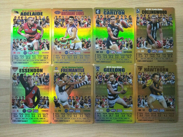 2008 Teamcoach Gold Best and Fairest Wildcard Complete Set of 16 Cards