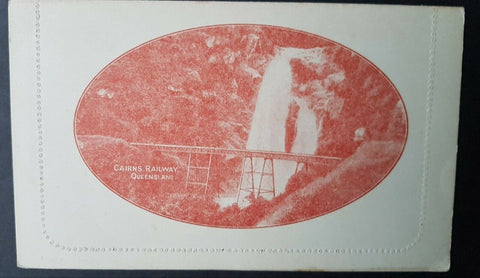 Australia Letter Card 1d full face KGV The Gorge Launceston Tasmania LC10 - 55C