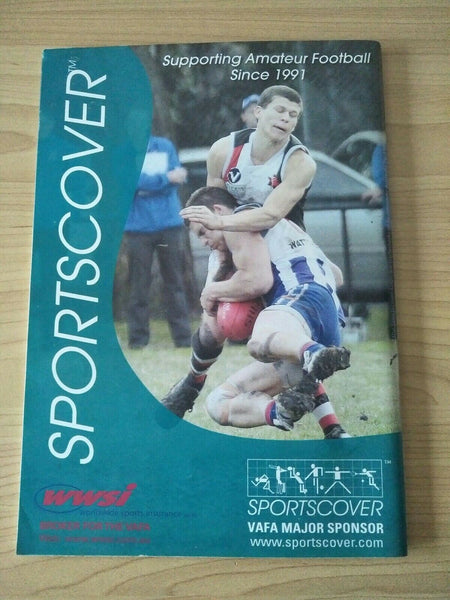 2015 April 25 VAFA Victorian Ameteur Football Association The Ameteur Footballer