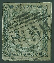 NSW Australian States SG 18 2d dull blue no clouds beehive Four margins Used