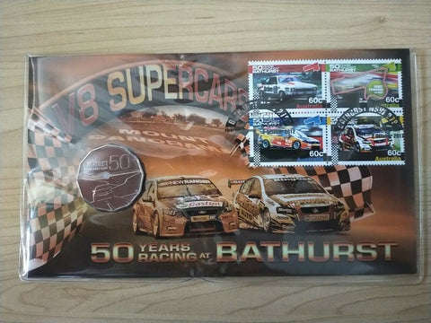 2012 50c 50 Years Racing At Bathurst PNC First Day Of Issue Limited Edition