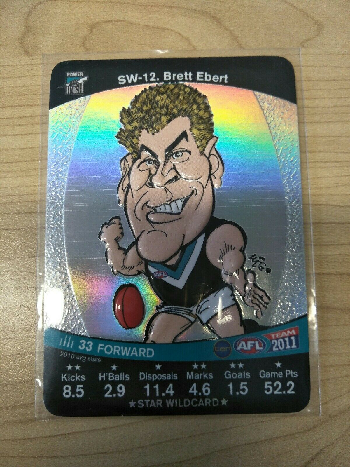 2011 Teamcoach Star Wildcard Brett Ebert Port Adelaide SW-12