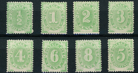 Australia Postage Due 1902 set of D1-D8 Pristine MLH