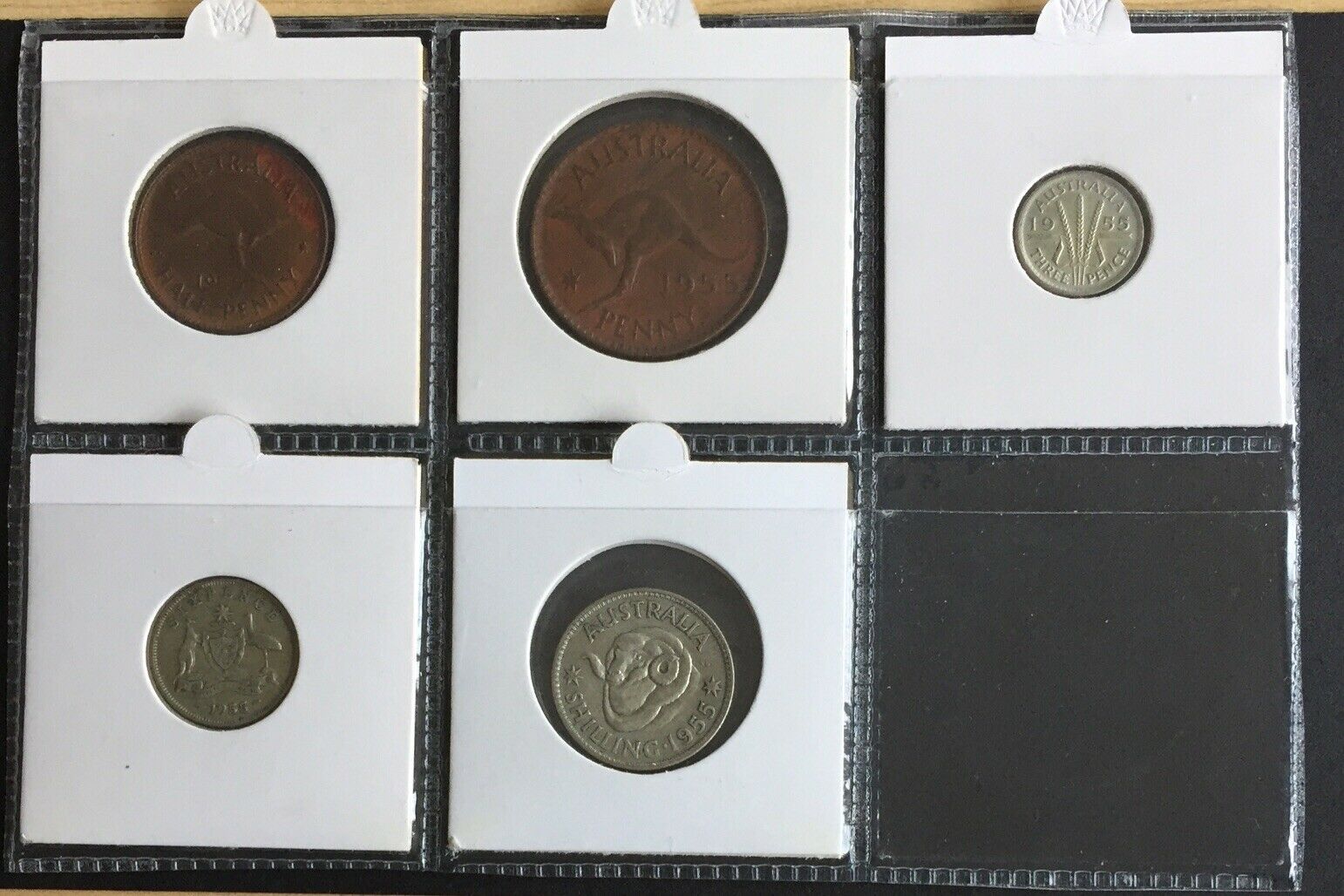 Australia 1955 Pre Decimal 5 Coin Set IDEAL BIRTHDAY GIFT