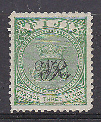 Fiji Pacific Islands SG 17 error with missing second overprint. Trial printing