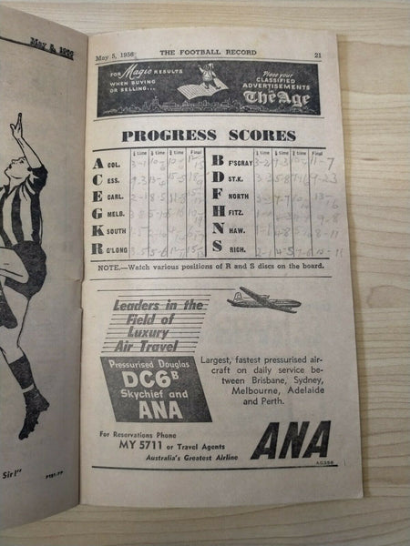 VFL 1956 May 5 Football Record Collingwood v Footscray