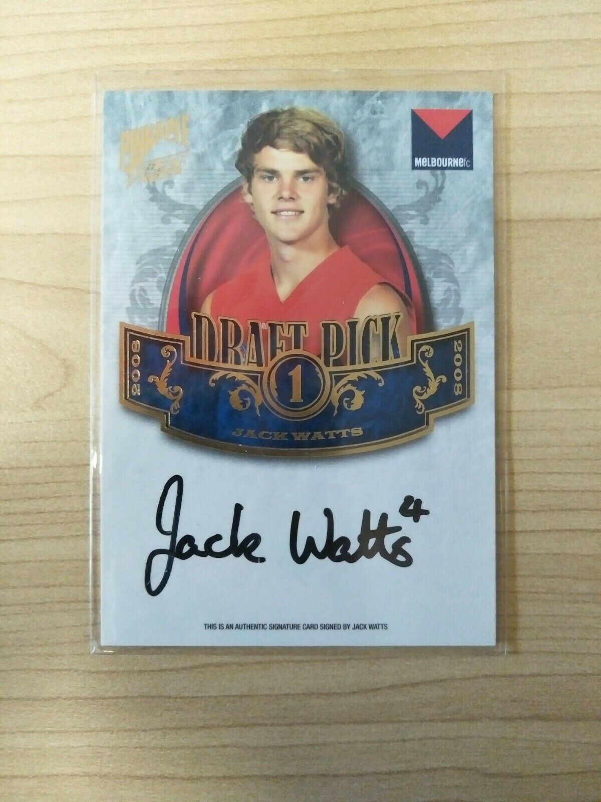 2009 Select Pinnacle Draft Pick Signature  Jack Watts Melbourne No. 220/400