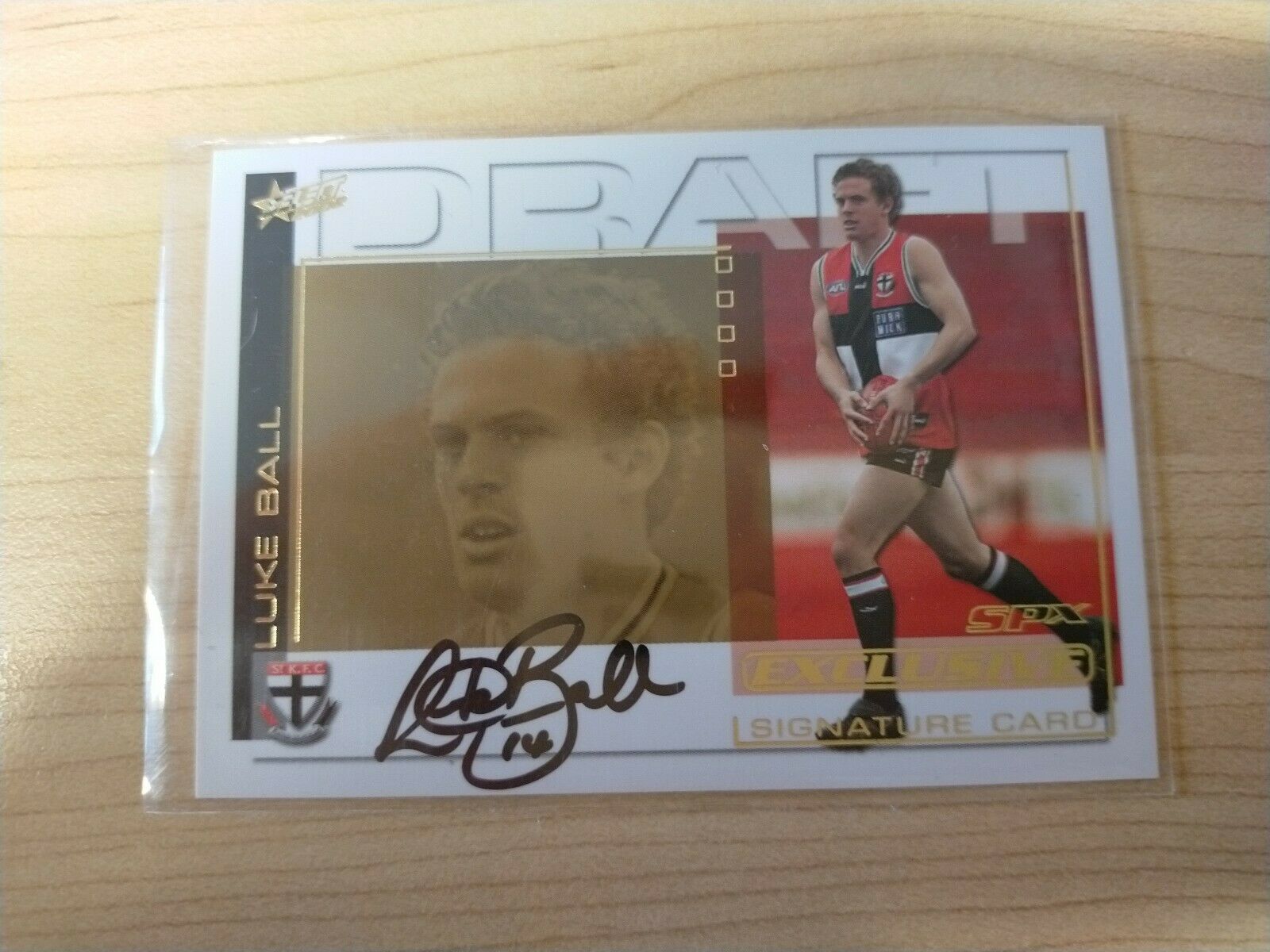 2002 Select GOLD Draft Pick Signature Luke Ball St Kilda