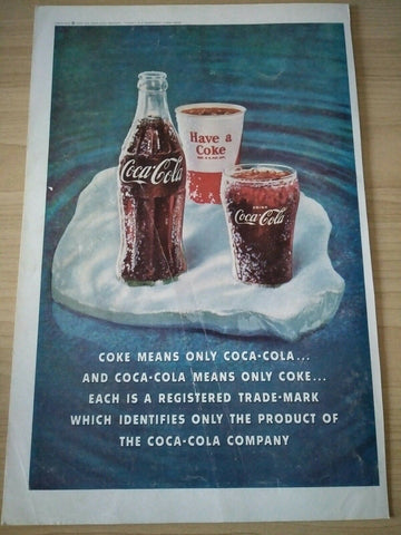 Coca-Cola 1960 Vintage Original Advertisement