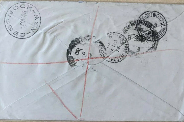 Australia Cessnock NSW to Toronto Canada 5d KGV Registered Cover Stamp.