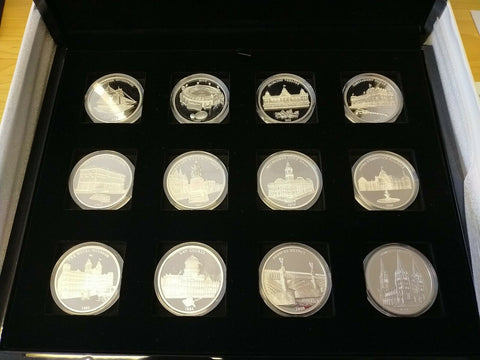 Macquarie Mint 175 Years Of Melbourne 24 Medallions In Box With Certificates