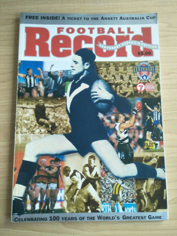 1996 Centenary Of Football Souvenir Edition AFL Football Record - Damaged