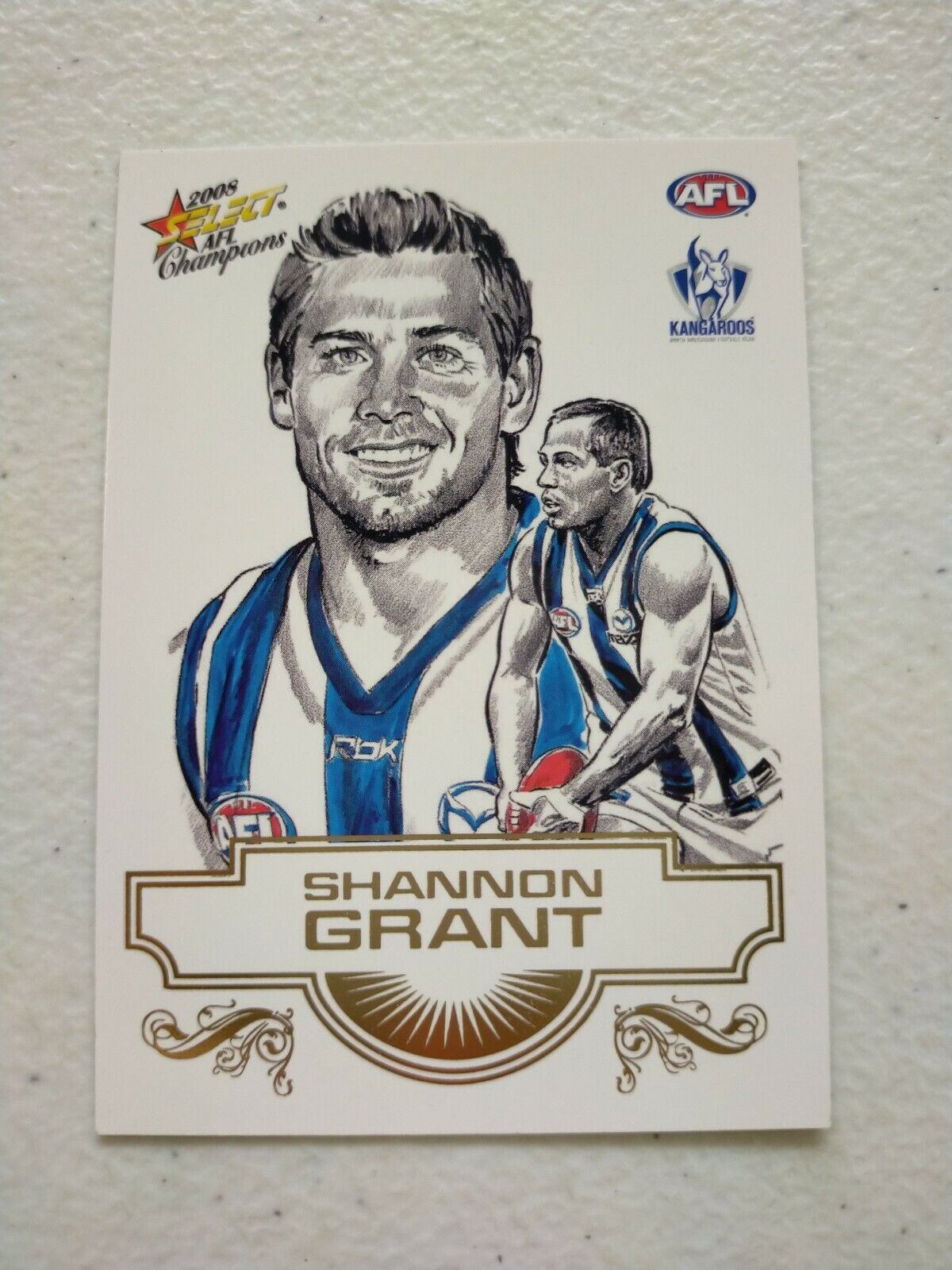 2008 Select AFL Champions Sketch Card Shannon Grant North Melbourne