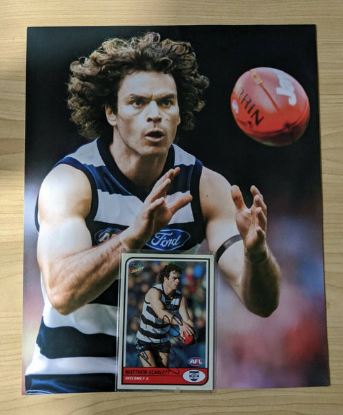 AFL Select Tradition Geelong Matthew Scarlett Hand Signed Card & Picture