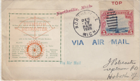 USA Airmail cover with Rotary cachet 25th Anniv. of Wright Brothers first flight