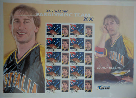 Australia Post 2000 Paralympic Team Souvenir Sheet Sandy Blythe