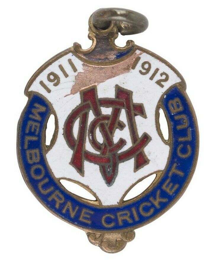 Cricket 1911-12 MCC Melbourne Cricket Club Members Badge