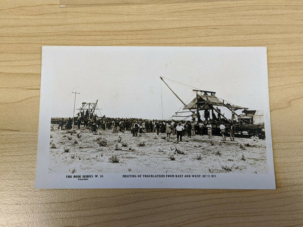 South Australia Post Card Trans- Australian Railway Meeting of Tracklayers