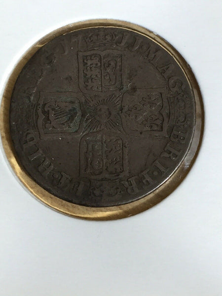 UK Great Britain Queen 1711 Anne Shilling Coin