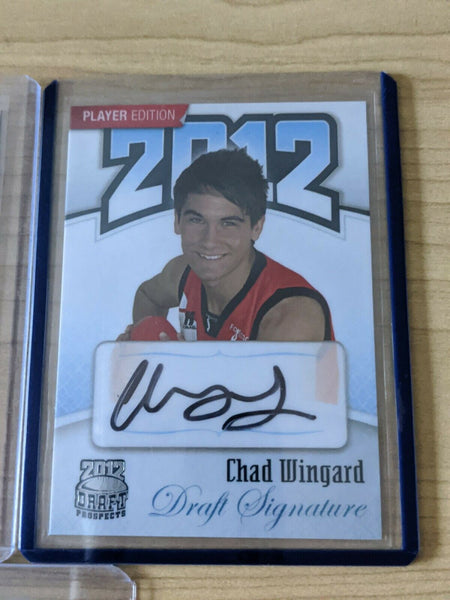 2012 AFL Footy Cards Draft Prospect Chad Wingard Player Edition Set Port Hawks