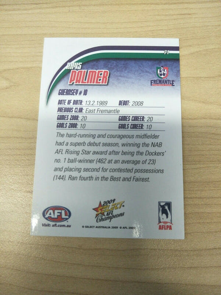 2009 Select AFL Champions Promotional Card Rhys Palmer Fremantle