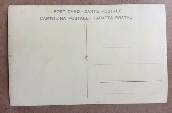 Thailand Postcard Circa 1920s Thai River Scene With House Boats & Rice Barges