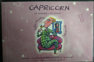 Australia Zodiac Capricorn Prestige Booklet Issued 2007 PB142