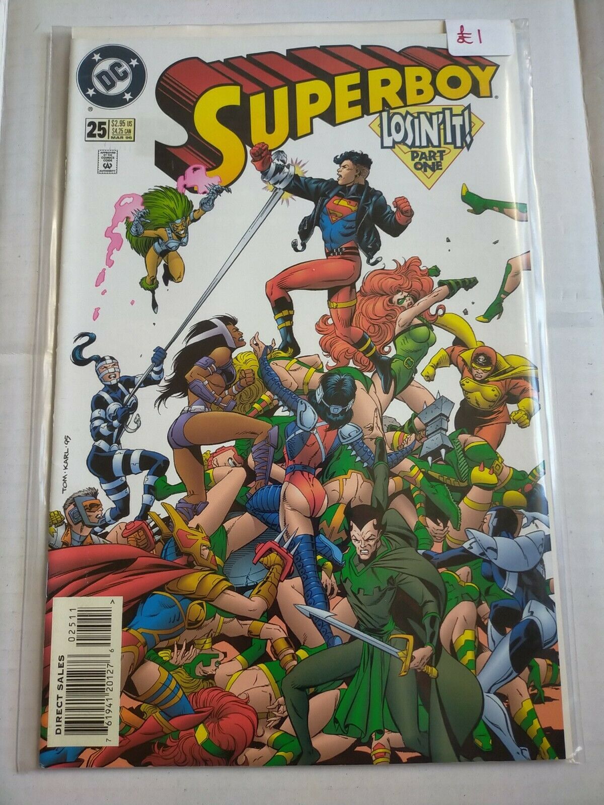 DC 25 March 1996 Superboy Comic Losing It Part One