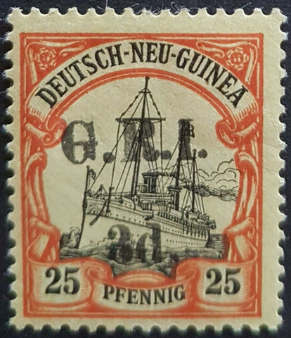 3d GRI on 25pf German New Guinea  SG 22 Mint