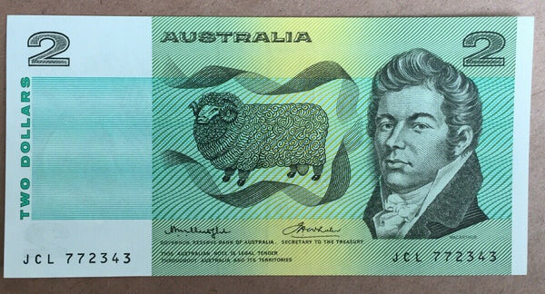 R86c $2 Australia Knight/Wheeler OCRB Side Thread Uncirculated