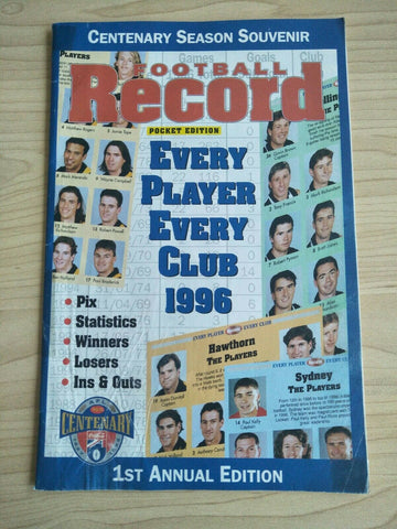 1996 Centenary Season Souvenir AFL Football Record Pocket Edition