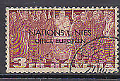 UNO United Nations Switzerland SG LU18 3f brown on buff Fine used