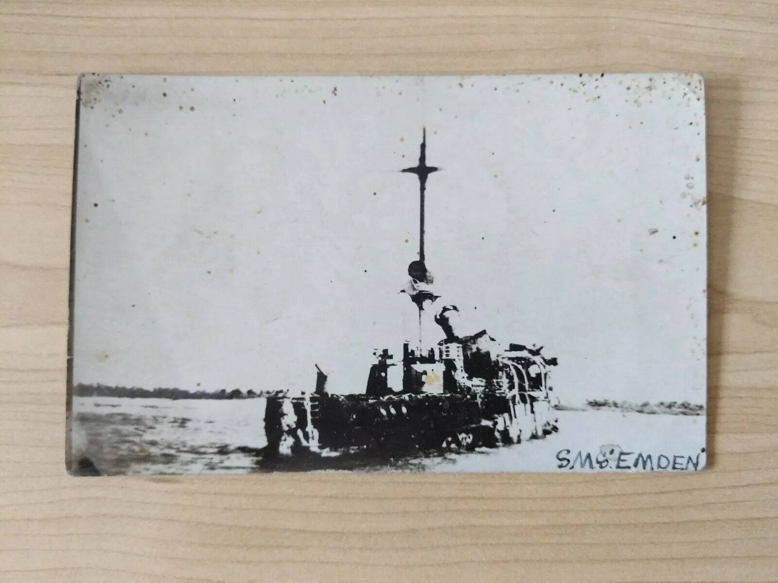Australia Germany Cocos Keeling Islands WW1 SMS EMDEN Picture Postcard