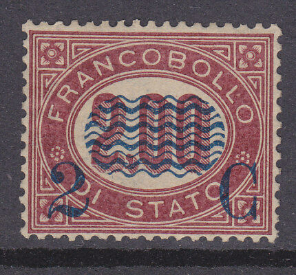 Italy SG 28 2c on 2l. red Mint no gum
