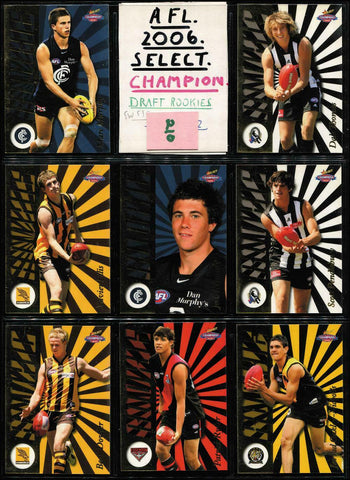 2006 22 x Select Champion Draft Rookie Cards