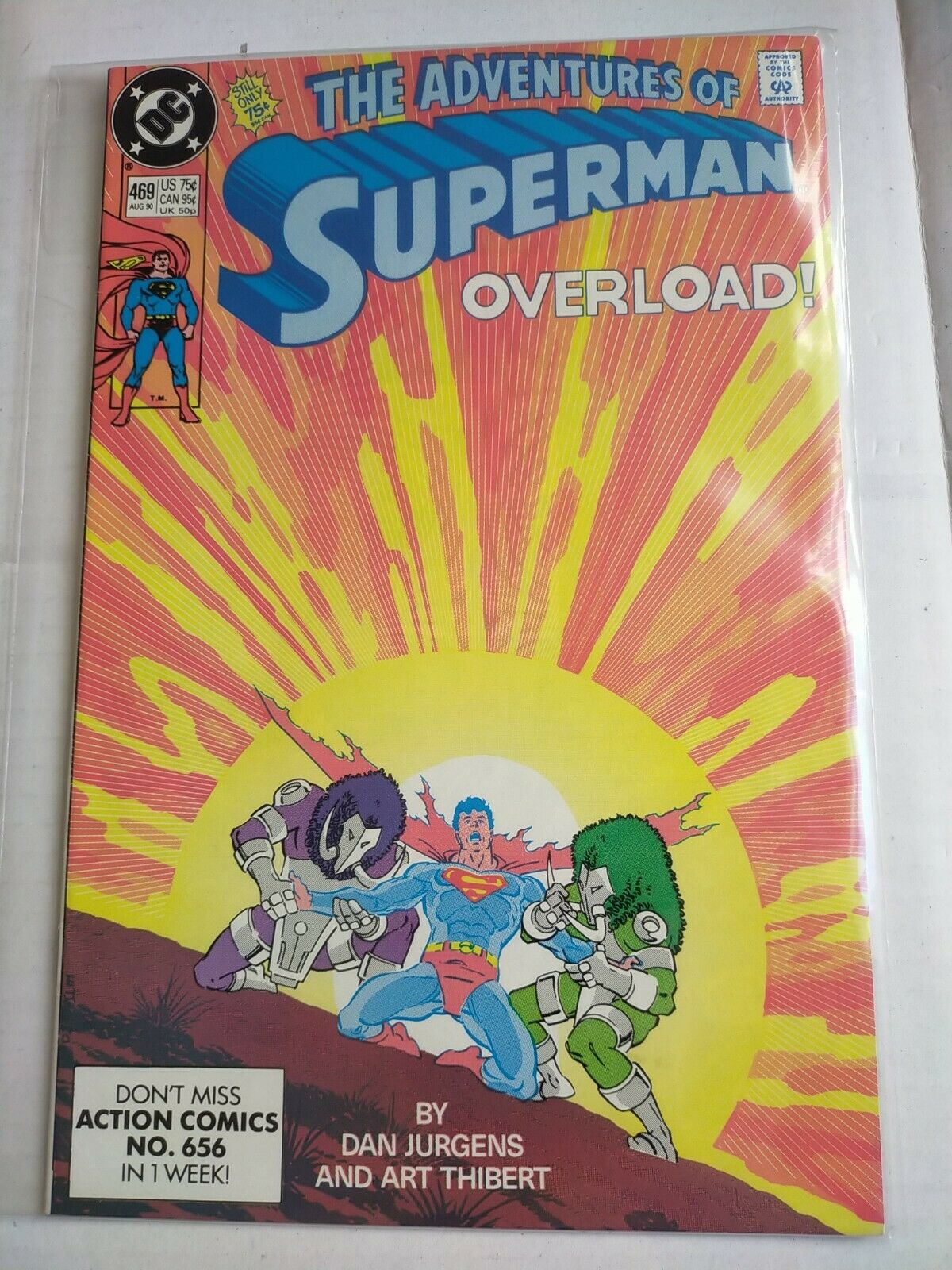 DC 469 August 1990 The Adventures of Superman Comic