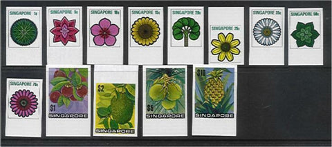 Singapore SG 212/24 Flower and fruit set Imperf MUH