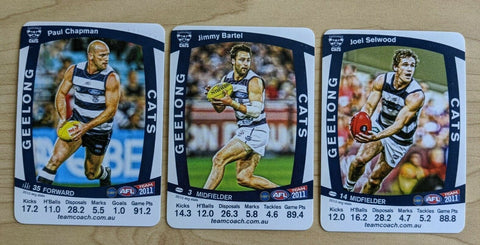 2011 Teamcoach LIMITED ULTRA RARE SAMPLE GEELONG CATS PRIZE 3 CARD SET