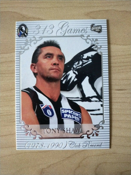 Select ESP Official AFL Collingwood Team Of The Century Tony Shaw (53)