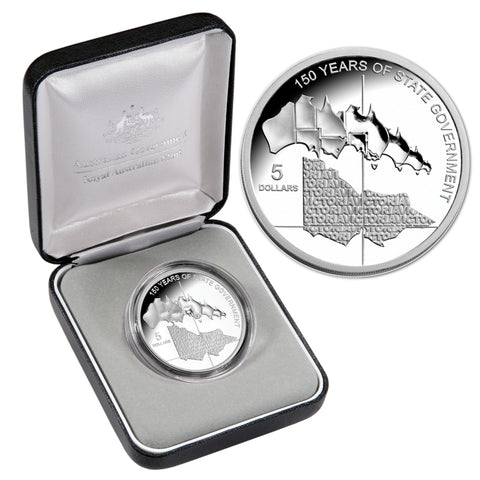 2006 Royal Australian Mint $5 150 Years of State Government Victoria Silver Proof Coin